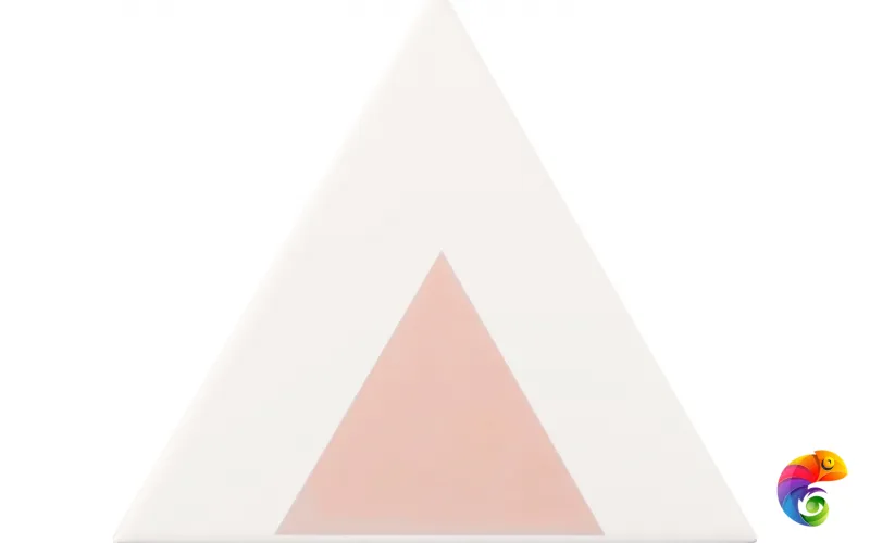 Керамическая плитка Petracers Triangolo Pallino Rosa Su Bianco 17x17