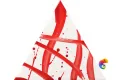 Керамическая плитка Petracers Triangolo Splash Rosso Su Bianco 17x17
