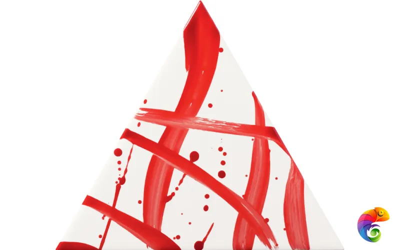 Керамическая плитка Petracers Triangolo Splash Rosso Su Bianco 17x17