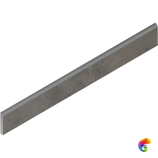 Italon Керамогранитный плинтус Millennium Battiscopa Black 7,2x60 Nat Rett
