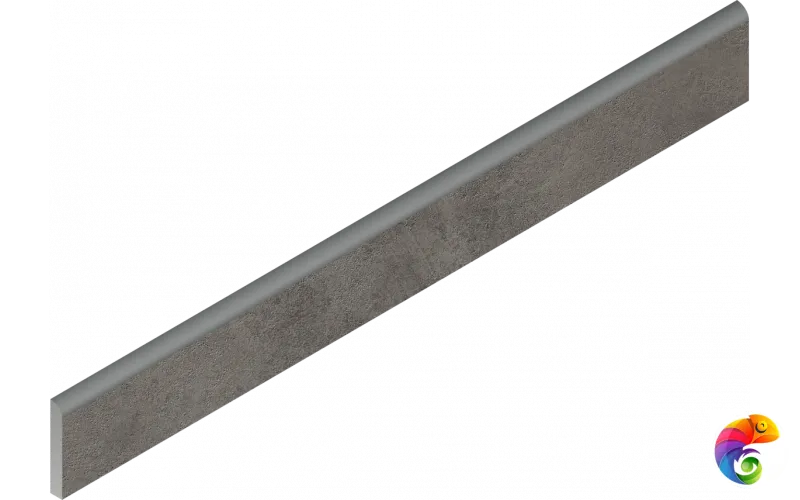 Italon Керамогранитный плинтус Millennium Battiscopa Black 7,2x60 Nat Rett