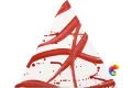 Керамическая плитка Petracers Triangolo Splash Rosso Su Bianco 17x17
