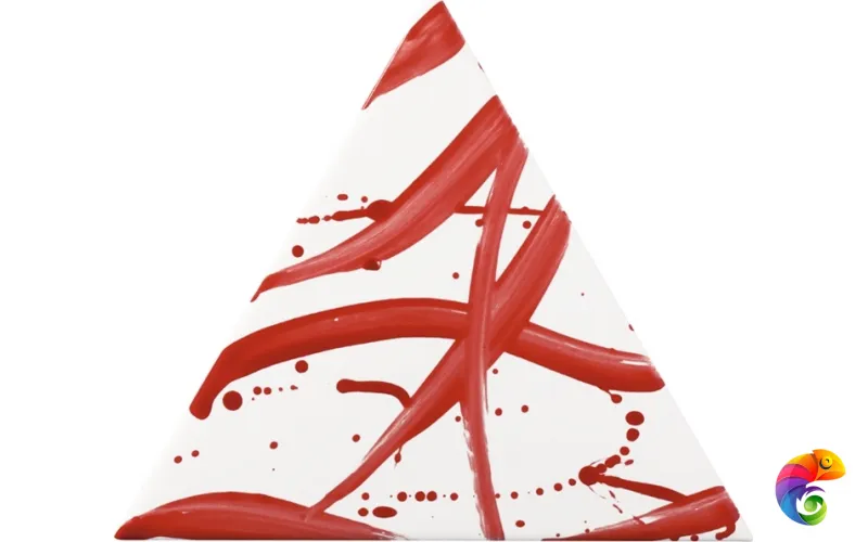 Керамическая плитка Petracers Triangolo Splash Rosso Su Bianco 17x17