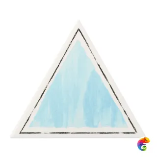 Керамическая плитка Petracers Triangolo Cornice Azzurro Su Bianco 17x17