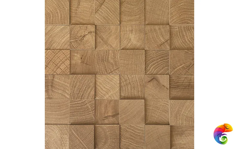 Provenza Керамогранитный декор W-Circles Mosaico 3D Cube Oak 27x27 матовый