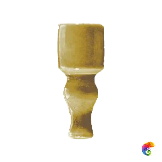 Вставка Ceramiche Grazia Epoque Angolo Finale Diamantato Mustard Craquele 2x6,5