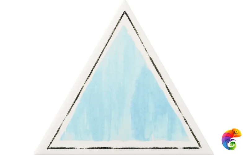 Керамическая плитка Petracers Triangolo Cornice Azzurro Su Bianco 17x17