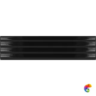 Плитка Equipe Costa Nova Onda Black Glossy 5x20 см