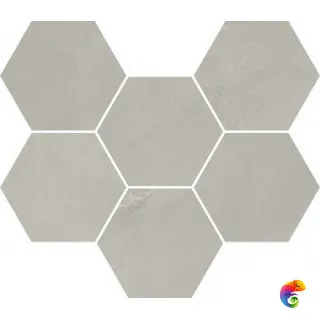 Мозаика  Italon Continuum Silver Mosaico Hexagon  25x29