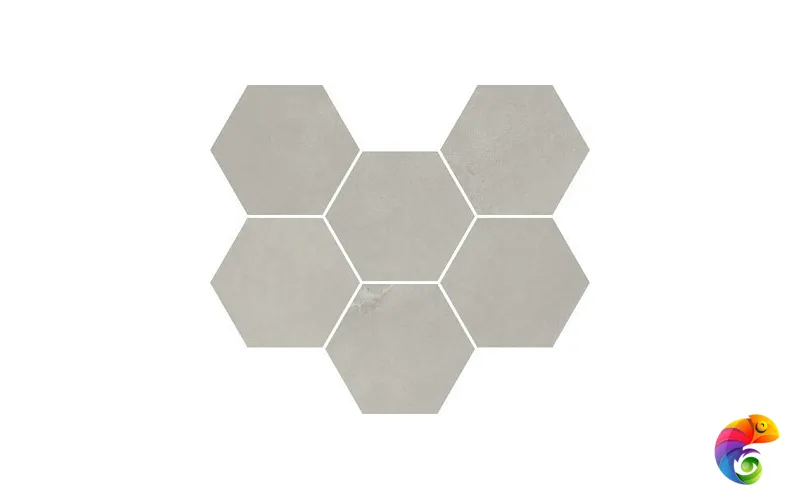 Мозаика  Italon Continuum Silver Mosaico Hexagon  25x29