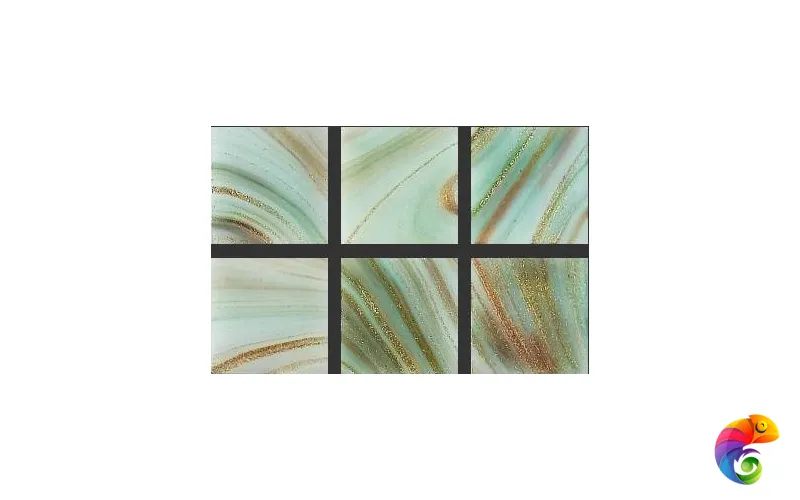 Rose Mosaic Стеклянная мозаика 1x1 G60(5) сетка 318х318