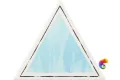 Керамическая плитка Petracers Triangolo Cornice Azzurro Su Bianco 17x17