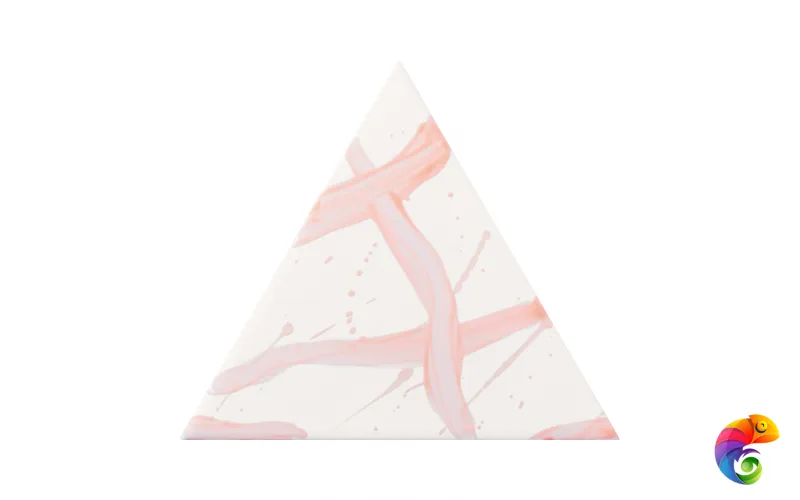 Керамическая плитка Petracers Triangolo Splash Rosa Su Bianco 17x17