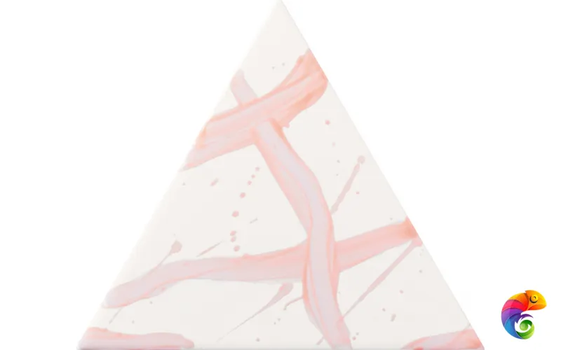 Керамическая плитка Petracers Triangolo Splash Rosa Su Bianco 17x17