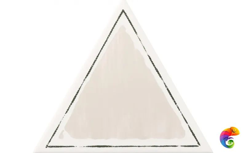 Керамическая плитка Petracers Triangolo Cornice Grigio Su Bianco 17x17
