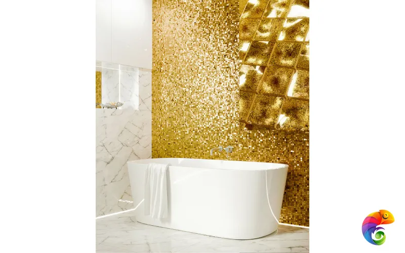 Мозаика из золота Trend Gold Veneziano,  24 карата, кракле, состаренное, размер чипа 20x20x10мм