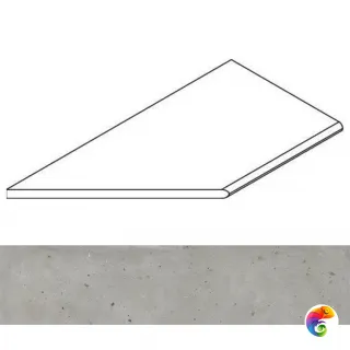 Italon Бордюр из керамогранита Avantgarde Silver Bordo 30x120 Round Sx
