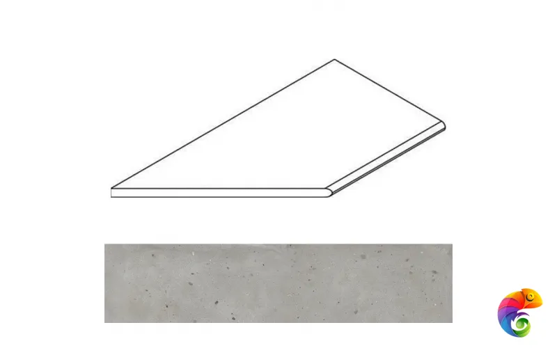 Italon Бордюр из керамогранита Avantgarde Silver Bordo 30x120 Round Sx