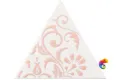 Керамическая плитка Petracers Triangolo Ricciolo Rosa Su Bianco 17x17
