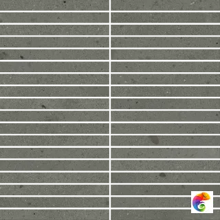 Italon Керамогранитная мозаика Avantgarde Black Mosaico STRIP