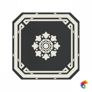 Керамическая плитка Ceramiche Grazia Old England Ottagono Black Dover 20x20