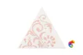 Керамическая плитка Petracers Triangolo Ricciolo Rosa Su Bianco 17x17