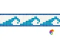 Trend Бордюр из стеклянной мозаики Aquatica Polka A mod. 29,4см; h=14,7cм