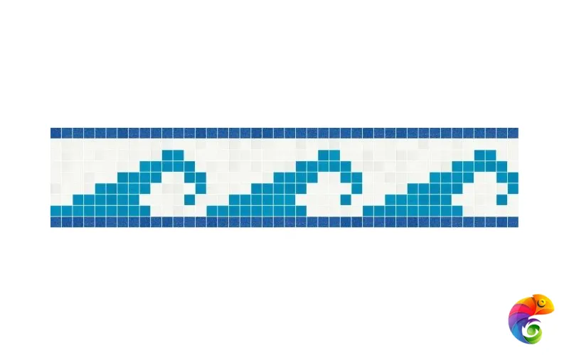 Trend Бордюр из стеклянной мозаики Aquatica Polka A mod. 29,4см; h=14,7cм