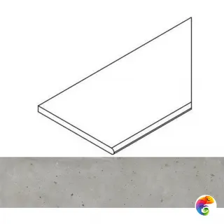 Italon Бордюр из керамогранита Avantgarde Silver Bordo 30x120 Grip Dx