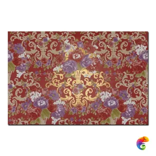 Керамическая плитка Petrachers Primavera Romana Fioritura Oro Su Rosso Luc 65x97,7