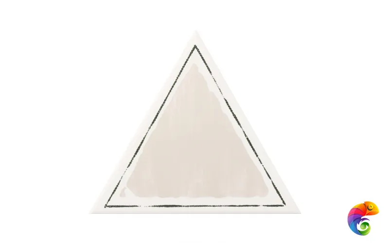 Керамическая плитка Petracers Triangolo Cornice Grigio Su Bianco 17x17