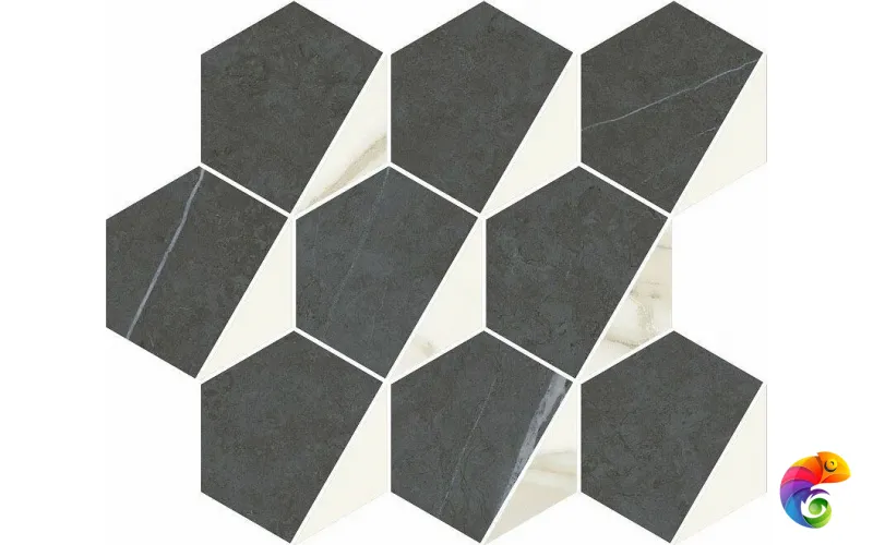 Керамогранит Italon Metropolis Mosaico Hexagon Gold 25,4x31