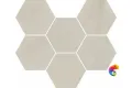 Мозаика  Italon Continuum Pure Mosaico Hexagon  25x29