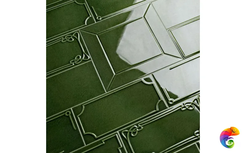Керамическая плитка Etruria Design Art Deco Vectorframe C Emerald Green (Craquelè) 1&