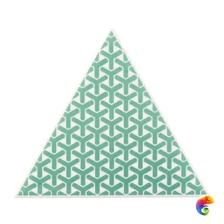 Керамическая плитка Petracers Triangolo Ypsilon Verde Su Bianco 17x17