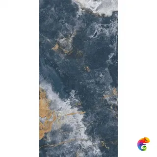Керамогранит Infinity Crystal Ocean Blue Lucido Bookmatch Mix 160x320x6