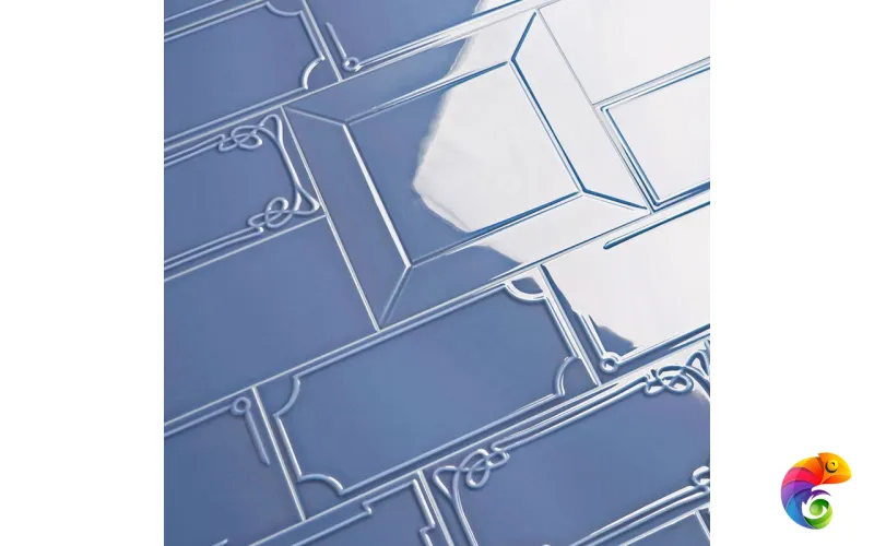 Керамическая плитка Etruria Design Art Deco Vectorframe A China Blue 1° Scelta 12,5x25