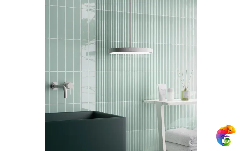 Плитка Equipe Costa Nova Onda Aloe Glossy 5x20 см