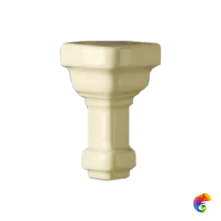 Вставка Ceramiche Grazia Essenze Angolo Esterno Parete Magnolia Craquele 3x7,5