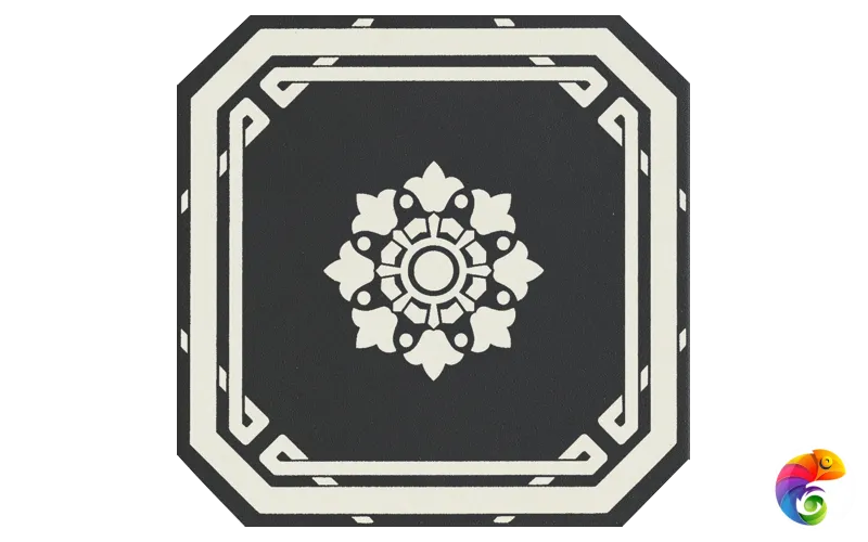 Керамическая плитка Ceramiche Grazia Old England Ottagono Black Dover 20x20
