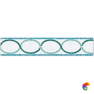 Trend Бордюр из стеклянной мозаики Aquatica Lambada mod. 28,1cм; h=12,7cм