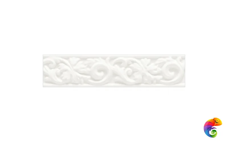 Бордюр Ceramiche Grazia Essenze Voluta Bianco Craquele 6x26