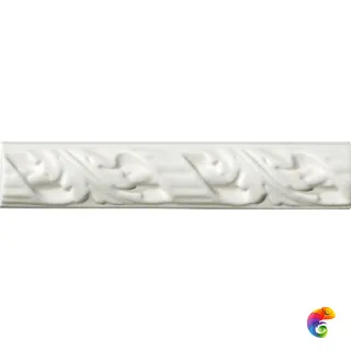 Бордюр Ceramiche Grazia Amarcord Fregio M Bianco Matt 4x20