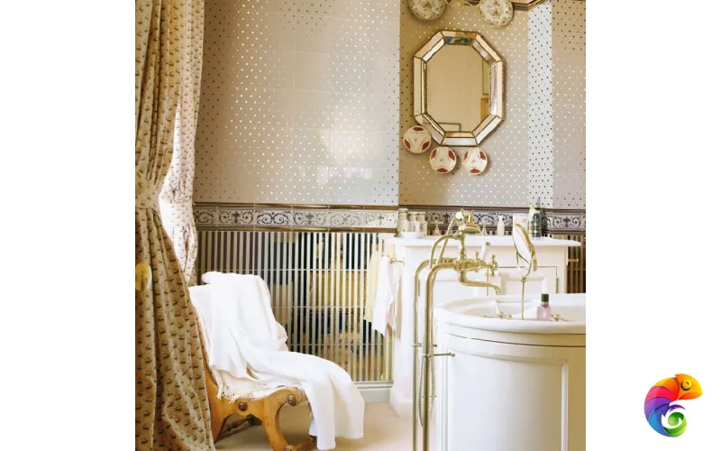Керамическая плитка Petrachers Grand Elegance Gold Giglio Oro Su Panna Luc 20x20