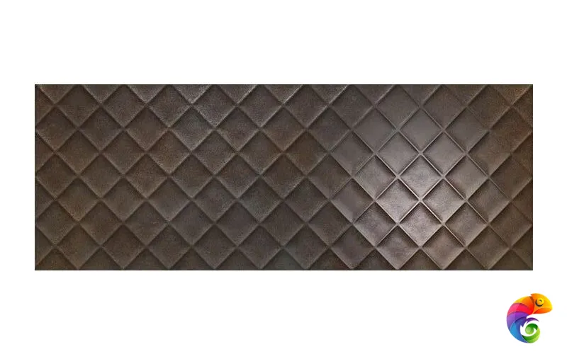 Керамическая плитка Love Ceramic Metallic Chess Carbon Rett 45x120