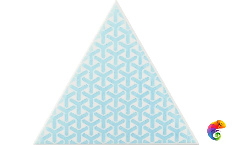 Керамическая плитка Petracers Triangolo Ypsilon Azzurro Su Bianco 17x17