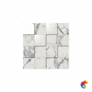 Керамогранит Италон Шарм Эво Статуарио Мозаика 3D Патинированный 30x30