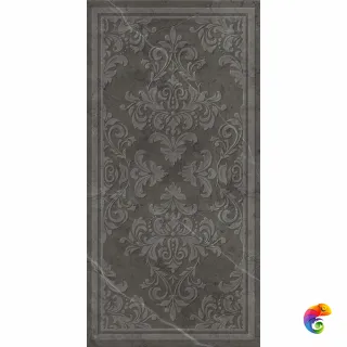 Керамогранит Италон Шарм Эво Антрачит Вставка Броккато Патинированный 30x60