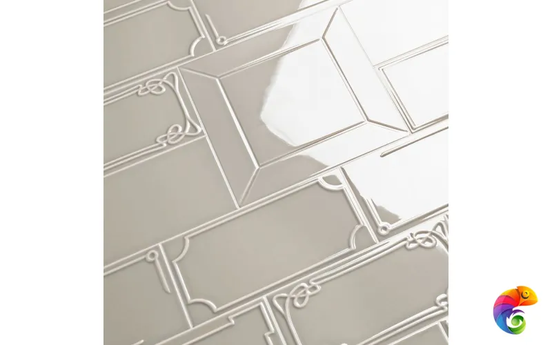 Керамическая плитка Etruria Design Art Deco Vectorframe C Silver Gray 1° Scelta 12,5x25