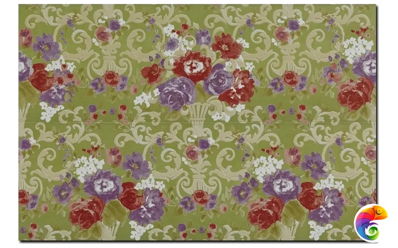 Керамическая плитка Petrachers Primavera Romana Fioritura Su Verde Luc 65x97,7